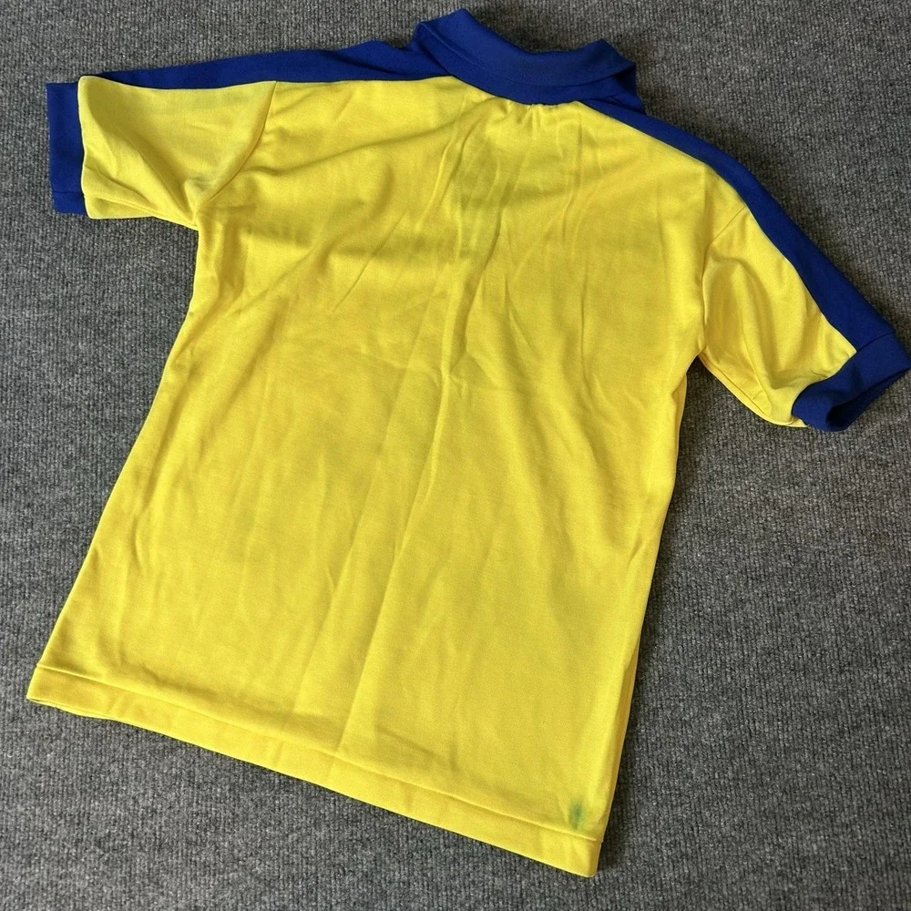 Vintage San Diego Sockers Jersey Mens Small Yellow Blue Soccer Admiral
